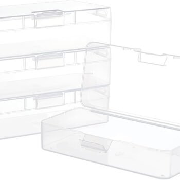 4-piece rectangular plastic storage box set