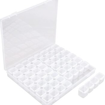 Clear plastic organizer box
