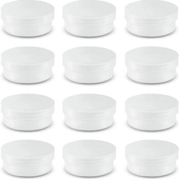 Round clear frosted plastic bead storage box