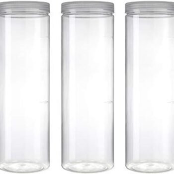 Clear plastic jar