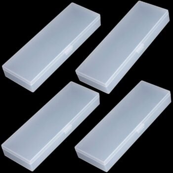 Small rectangular plastic storage box
