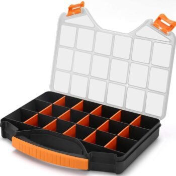 Hardware storage box with dividers