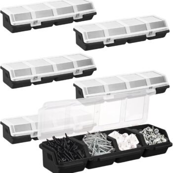 Screw storage box with lid