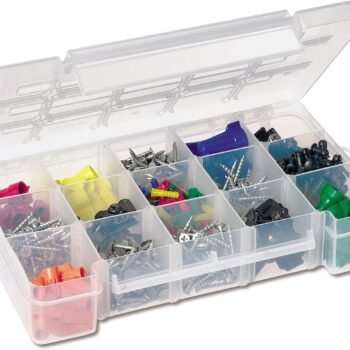 Portable plastic parts storage box