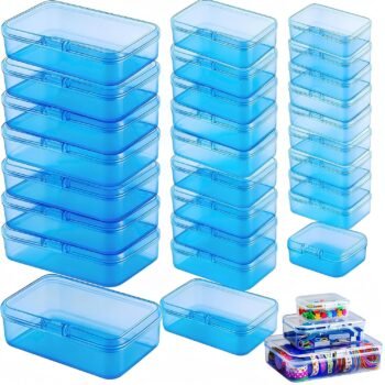 28-piece plastic storage box set with lids